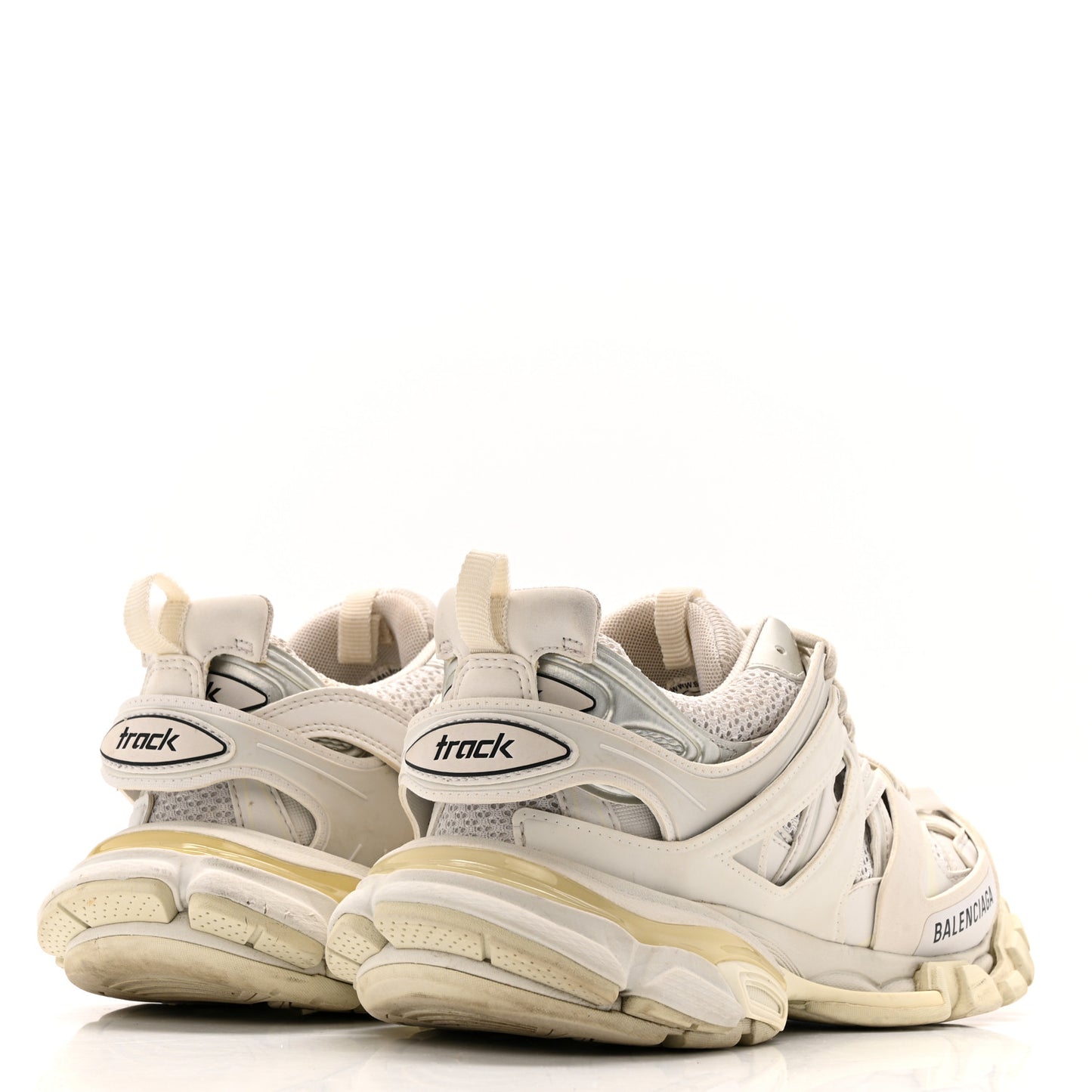 Rubber Mesh Fabric Monocolor Recycled Sole Womens Track Sneakers 39 White