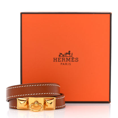 Hermes Barenia Rivale Double Tour Bracelet XS Fauve 7 of 7