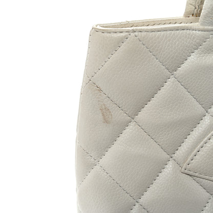 Chanel Caviar Quilted Medallion Tote White 12 of 12