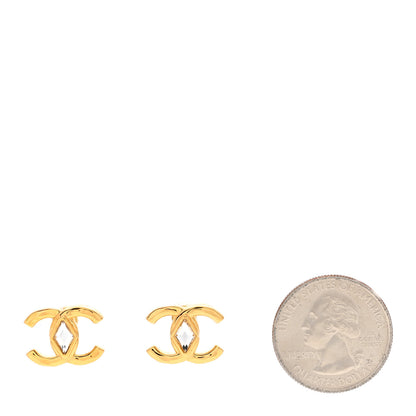 Chanel Metal Crystal CC Marquise Earrings Gold 2 of 5