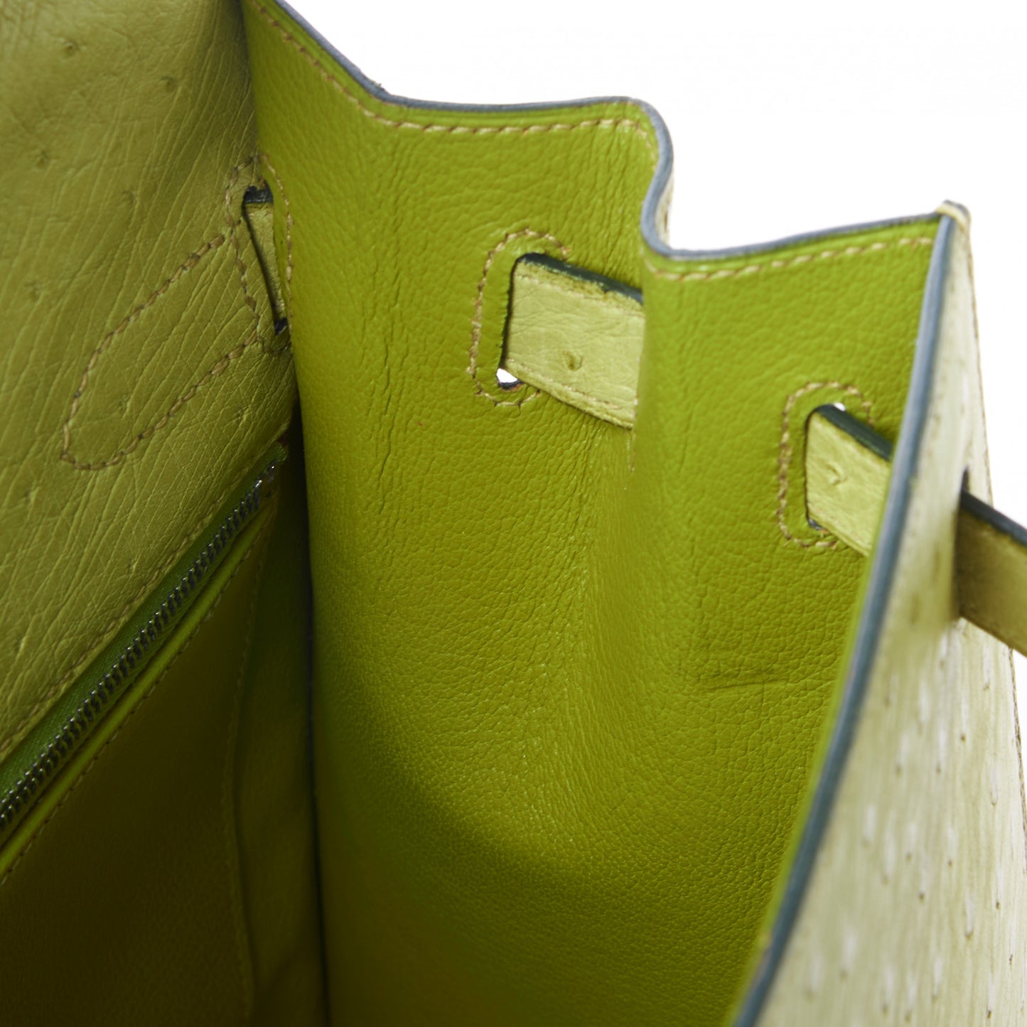 Ostrich Kelly Sellier 32 Vert Anis