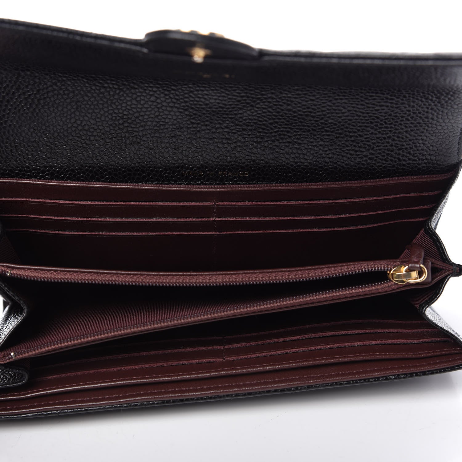 Chanel Caviar Quilted Large Gusset Flap Wallet Black 5 of 11