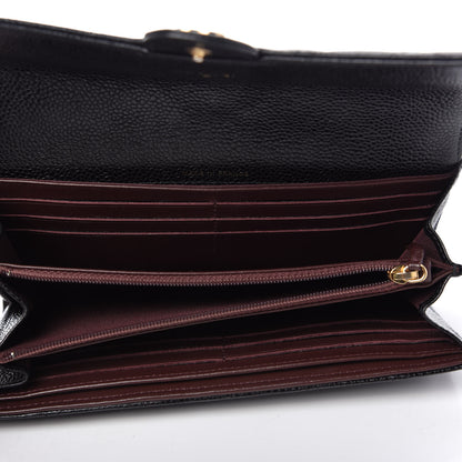 Chanel Caviar Quilted Large Gusset Flap Wallet Black 5 of 11