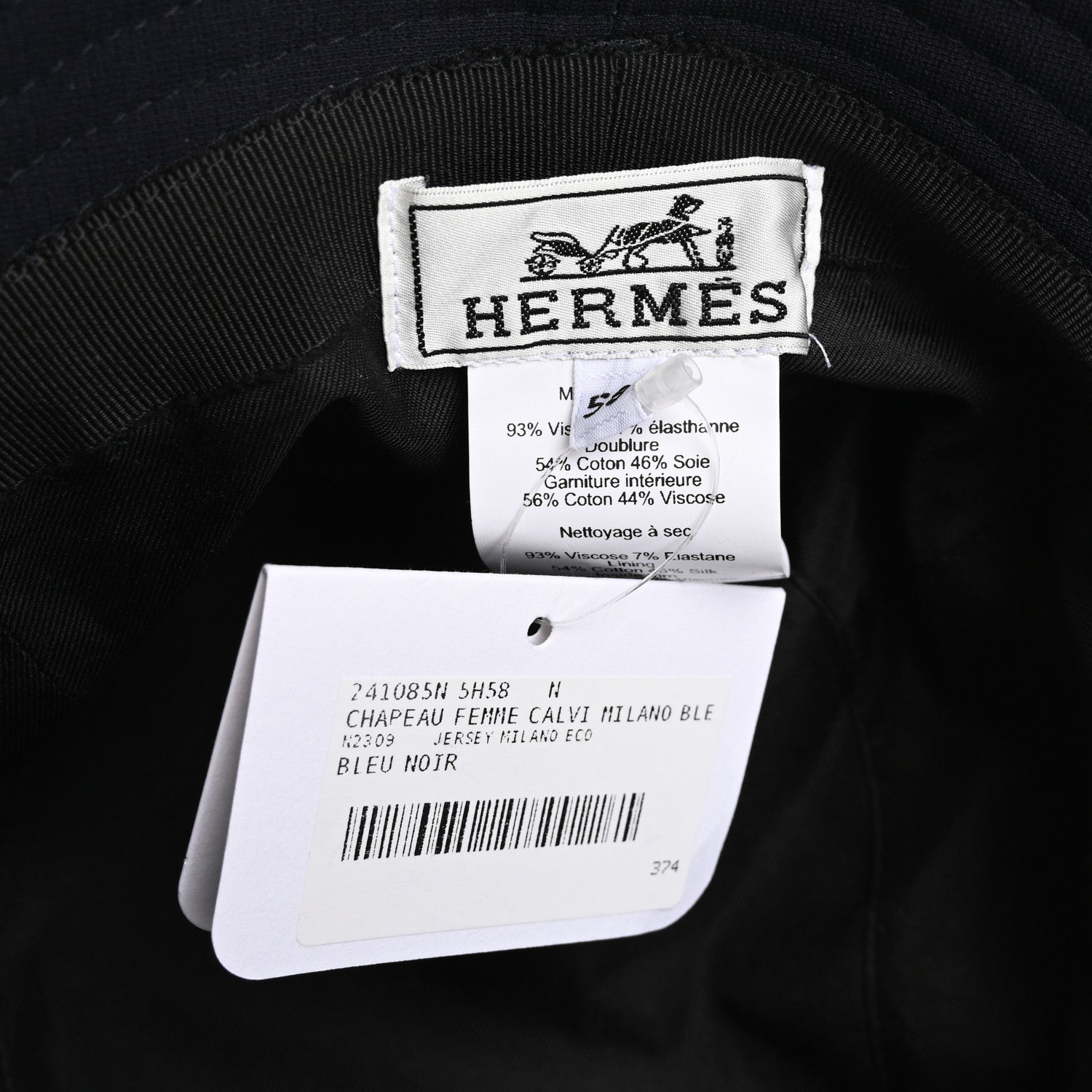 Hermes Jersey Calvi Milano Bucket Hat 58 Bleu 8 of 8