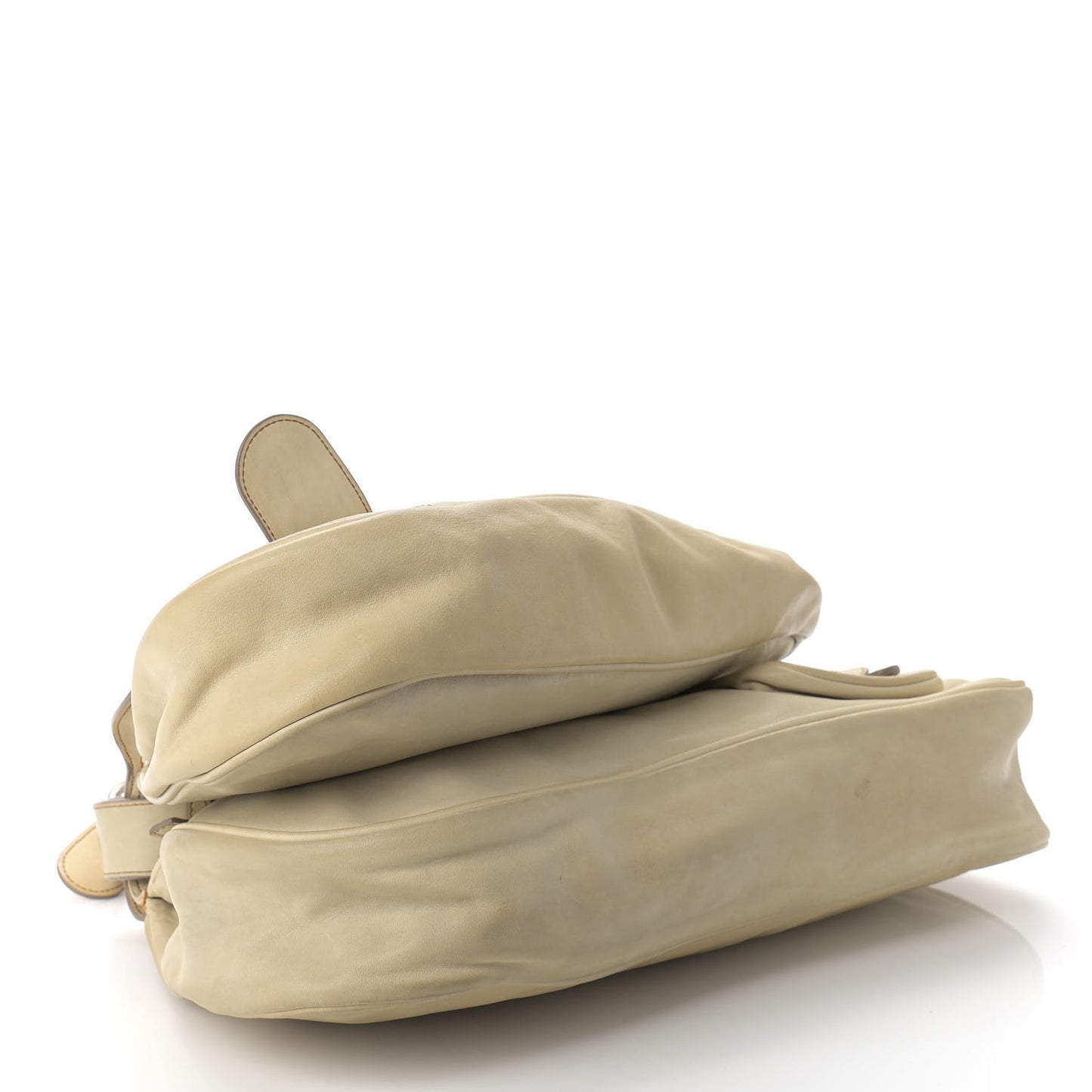 Calfskin Medium Gaucho Double Saddle Bag Ivory