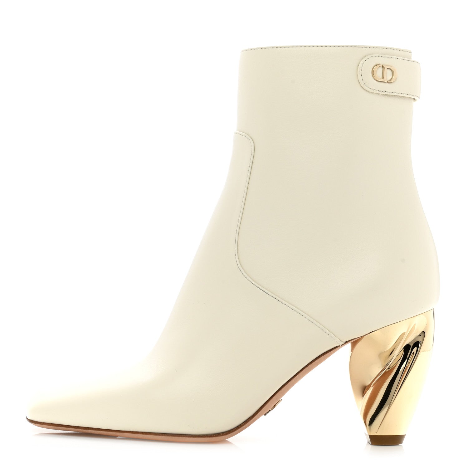 Christian Dior Soft Calfskin Rhodes 80mm Ankle Boots 35 Off White 1 of 8