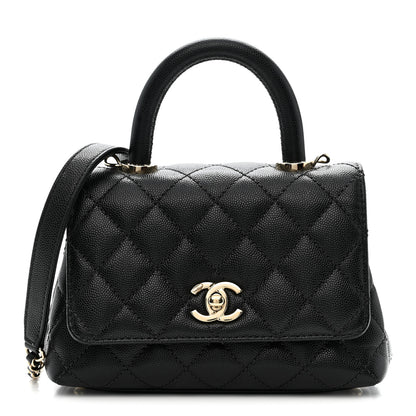 Chanel Caviar Quilted Extra Mini Coco Handle Flap Black 1 of 11