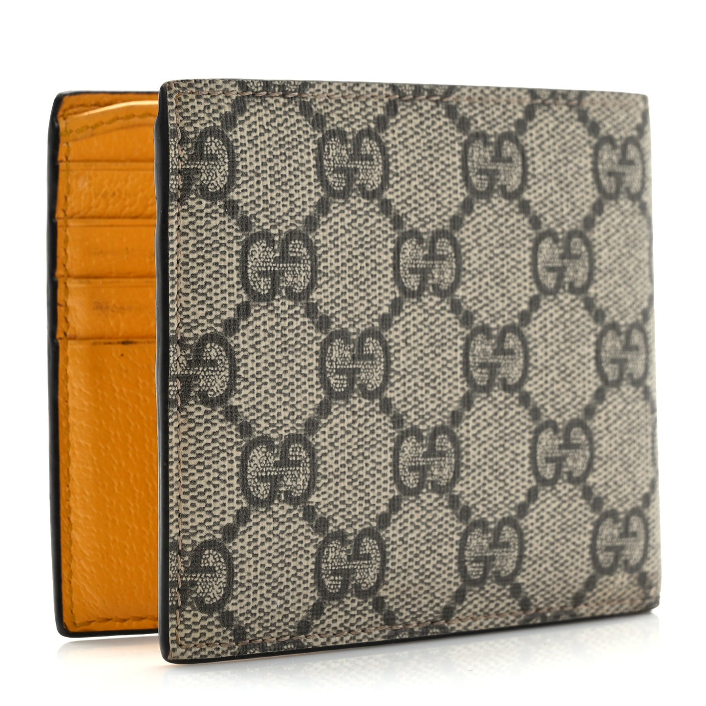 GG Supreme Monogram Neo Vintage Bi-Fold Wallet Beige Crop New Acero
