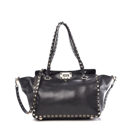 Valentino Garavani Vitello Small Rockstud Tote Black 1 of 6