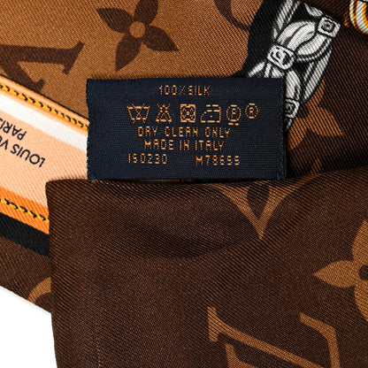 Louis Vuitton Silk Monogram Confidential Bandeau Brown 4 of 6