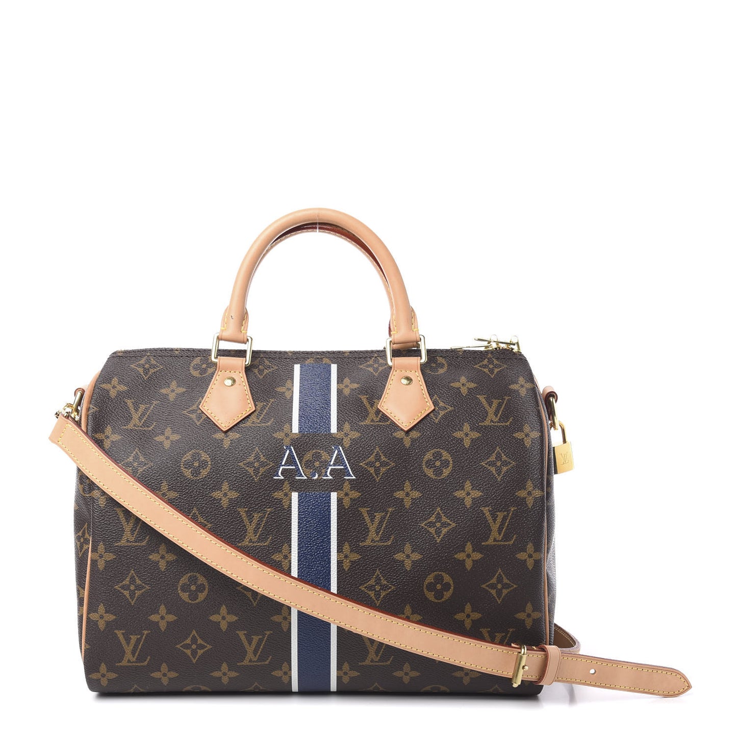 Monogram My LV Heritage Speedy Bandouliere 30 Blue Marine White