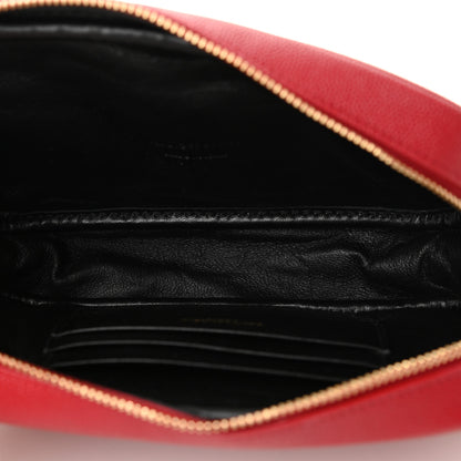 Saint Laurent Grain De Poudre Matelasse Monogram Mini Lou Camera Bag Eros Red 5 of 12