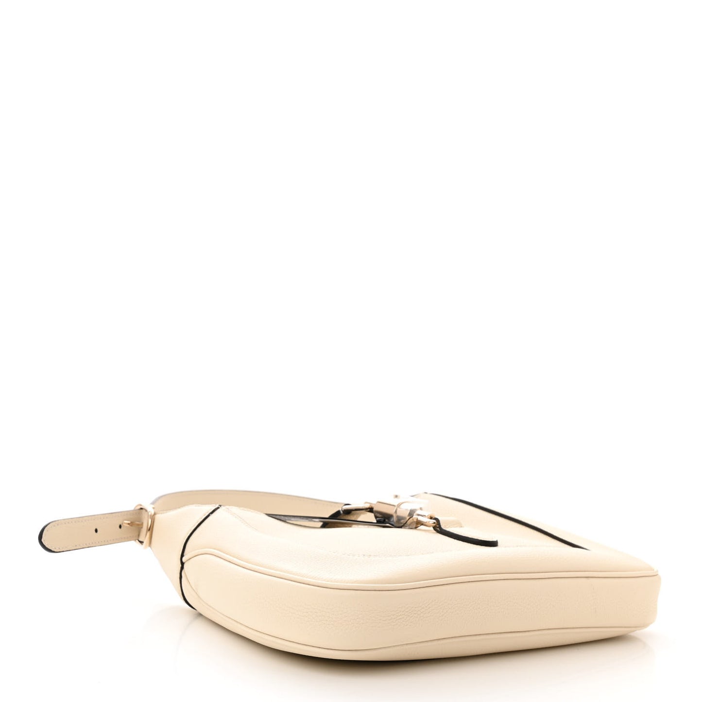 Grained Calfskin Web Medium Jackie 1961 Hobo Mystic White