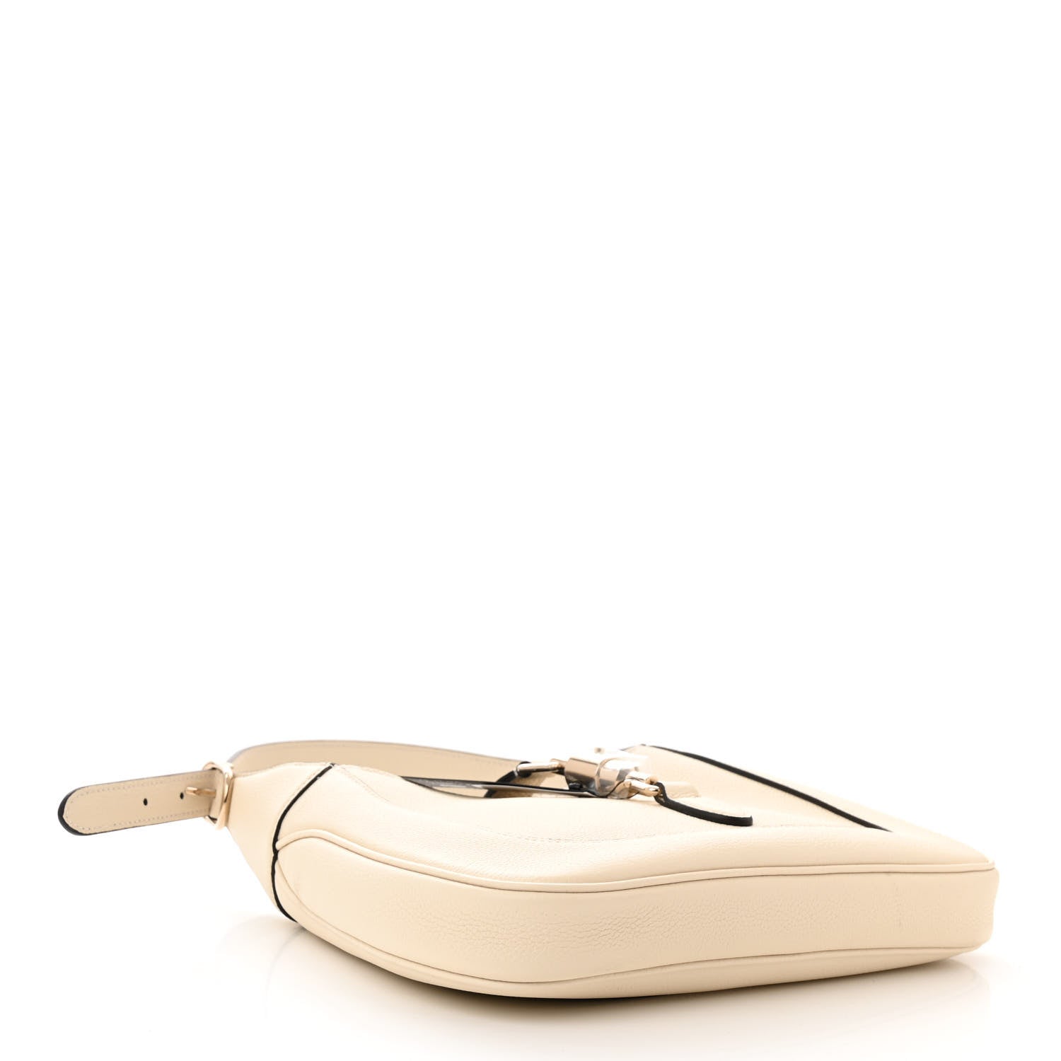 Gucci Grained Calfskin Web Medium Jackie 1961 Hobo Mystic White 4 of 10