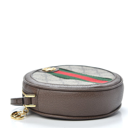 Gucci GG Supreme Monogram Web Ophidia Circle Wristlet Beige New Acero 4 of 8