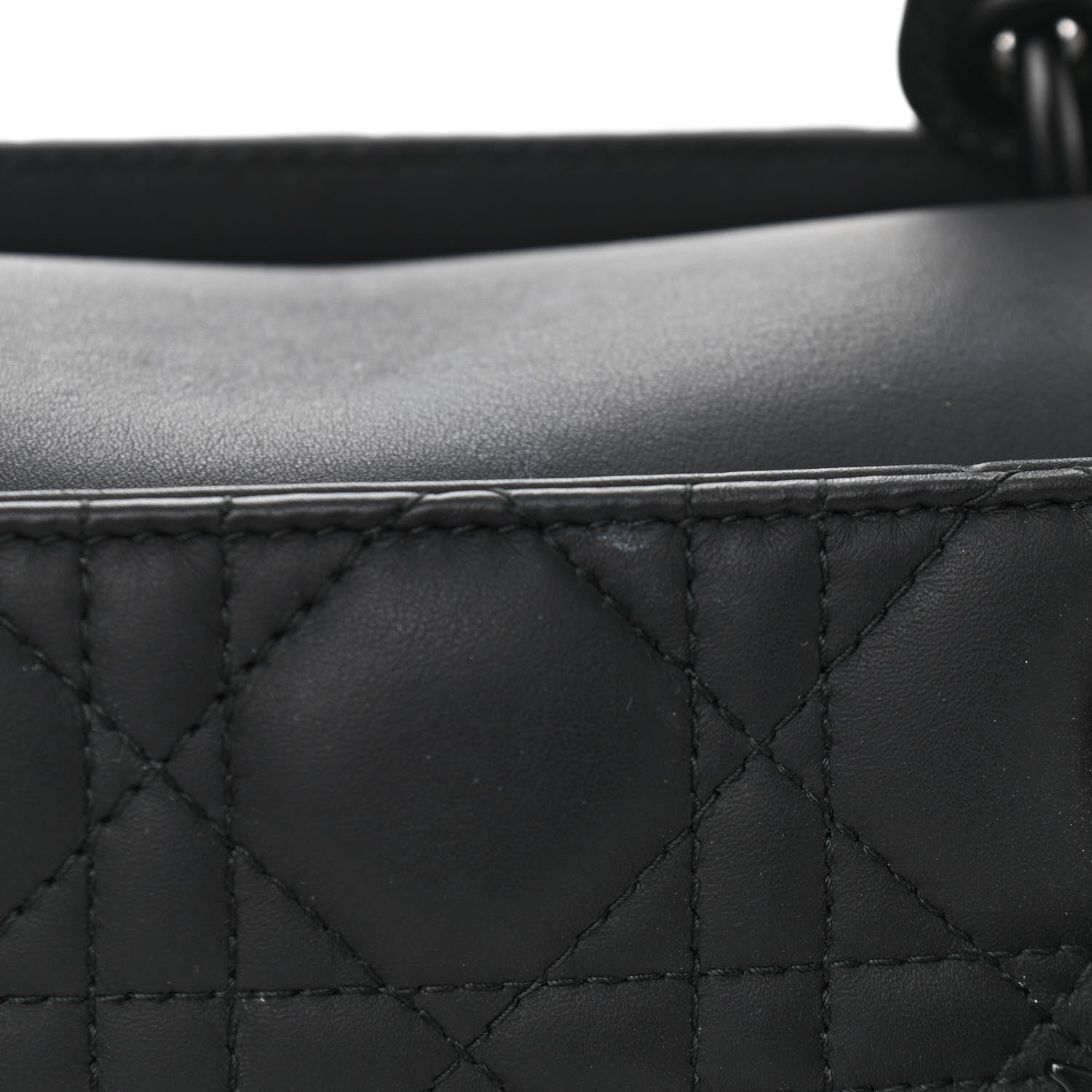 Christian Dior Ultra Matte Calfskin Cannage Medium Lady Dior Black 11 of 12