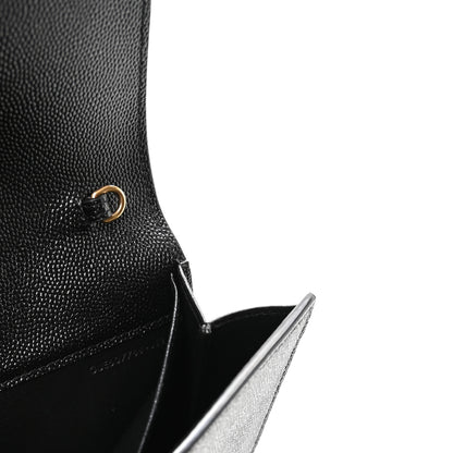 Saint Laurent Grain De Poudre Uptown Chain Wallet Black 8 of 12