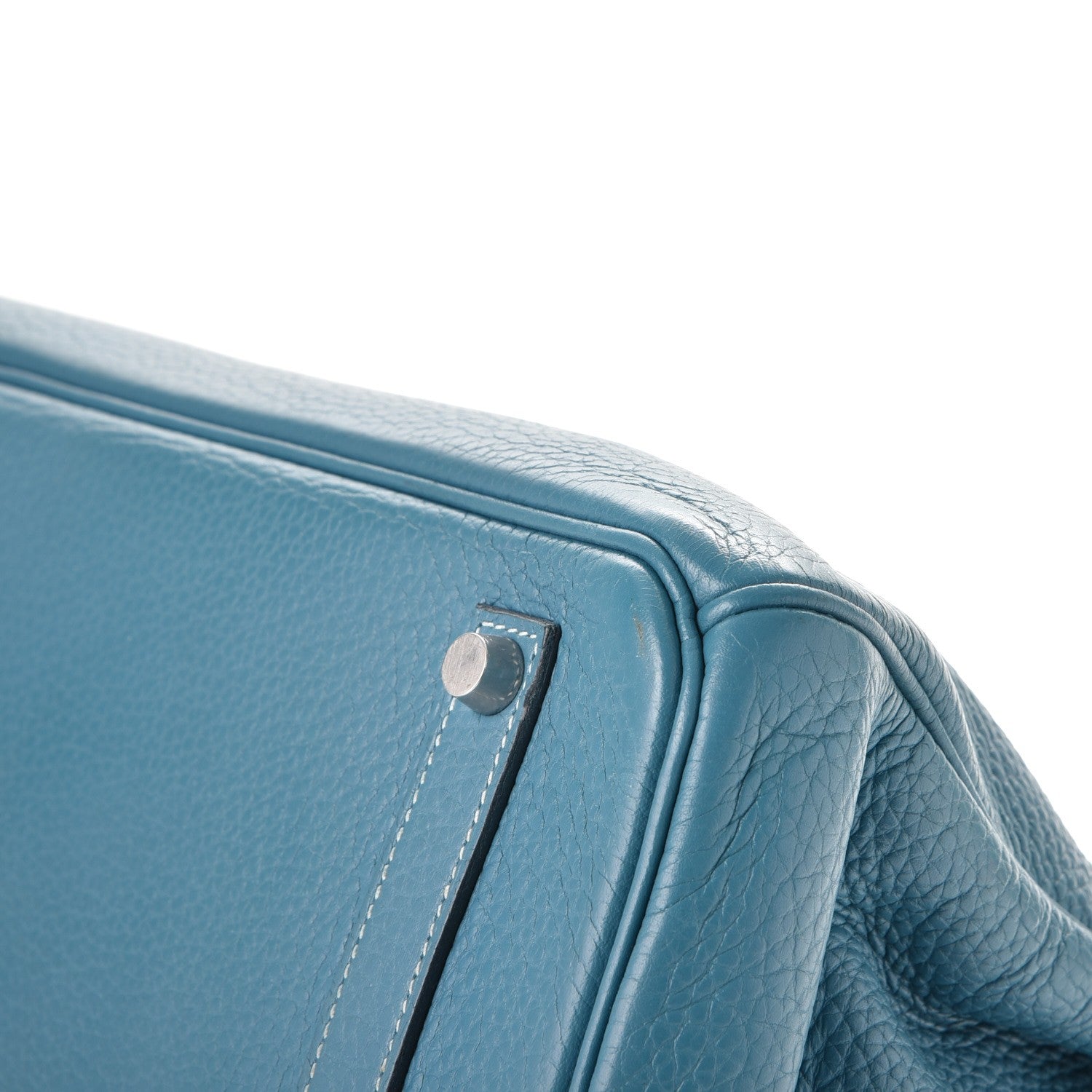 Hermes Taurillon Clemence Birkin 35 Blue Jean 39 of 40
