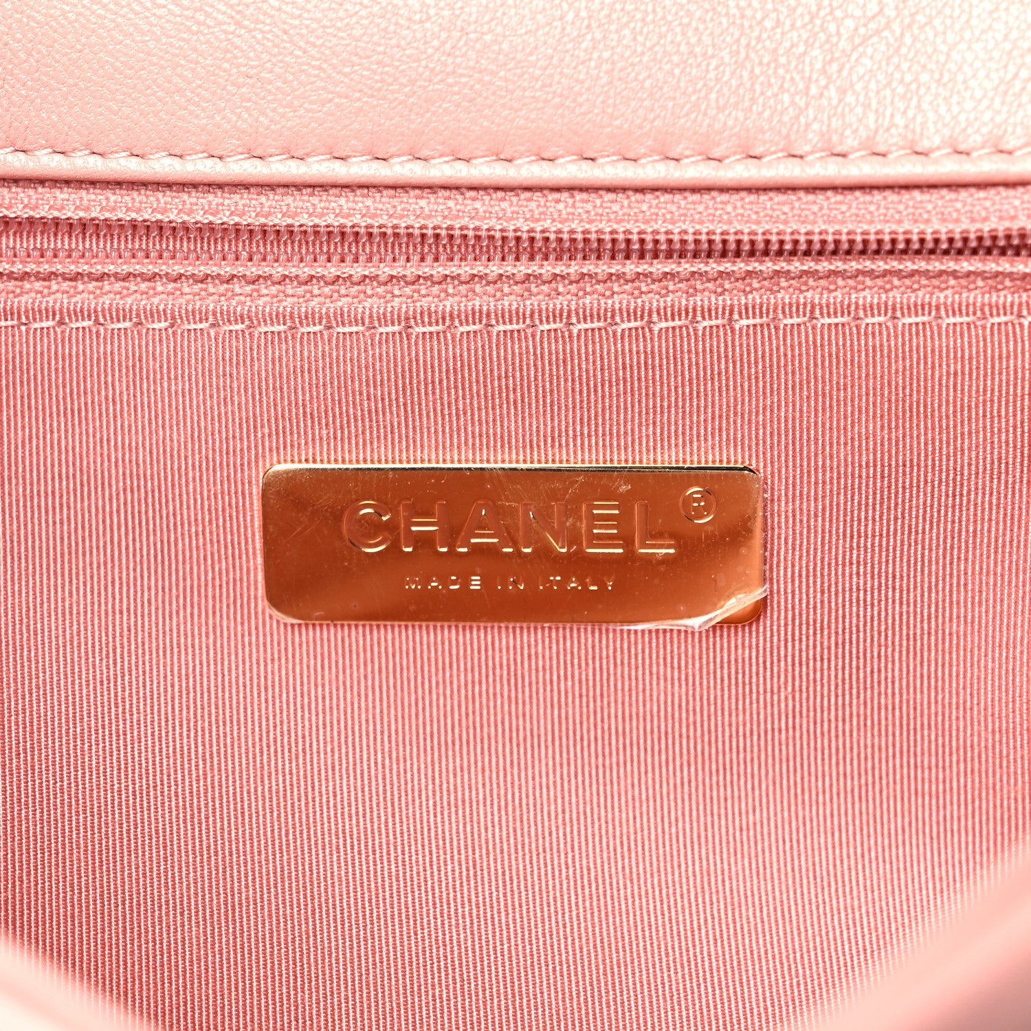 Chanel Goatskin Quilted Medium Chanel 19 Flap Light Pink 6 of 10