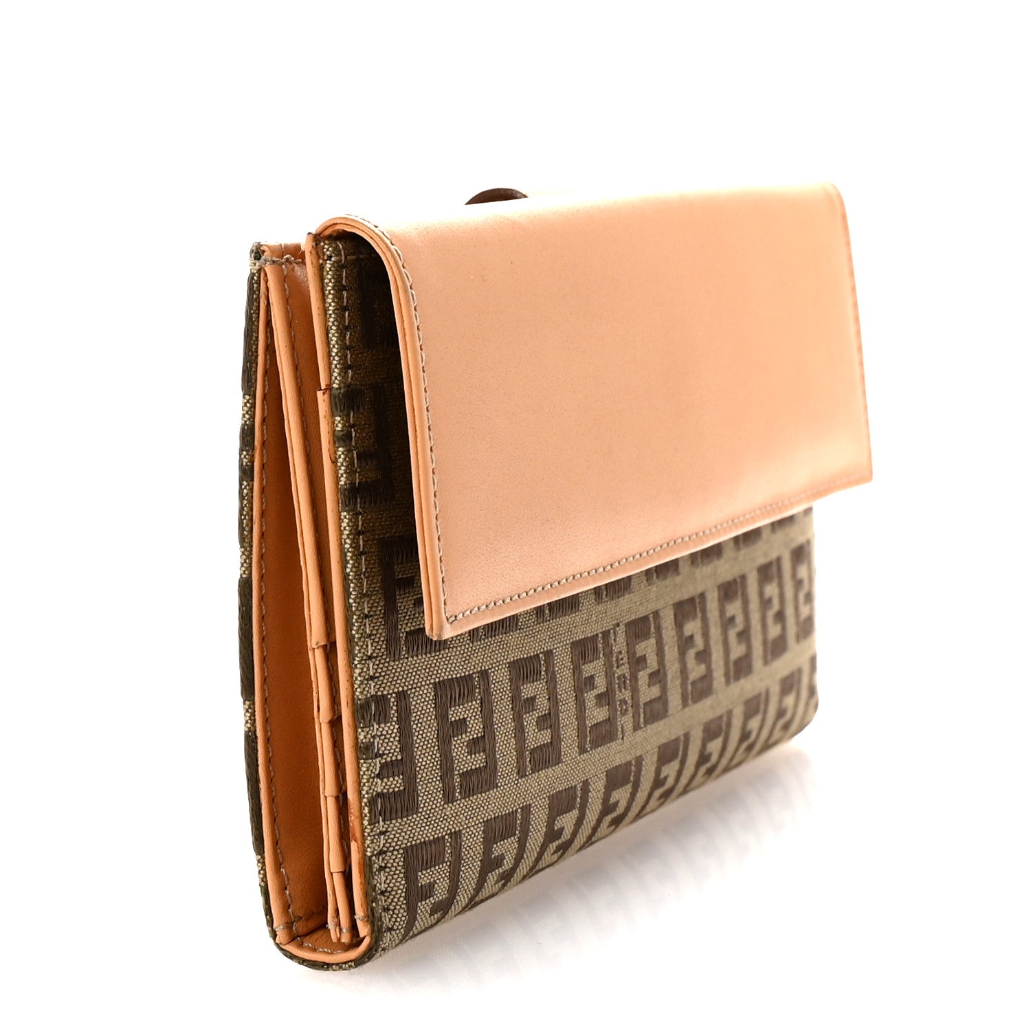 Fendi Zucchino Forever Continental Wallet Toro Natural 3 of 8