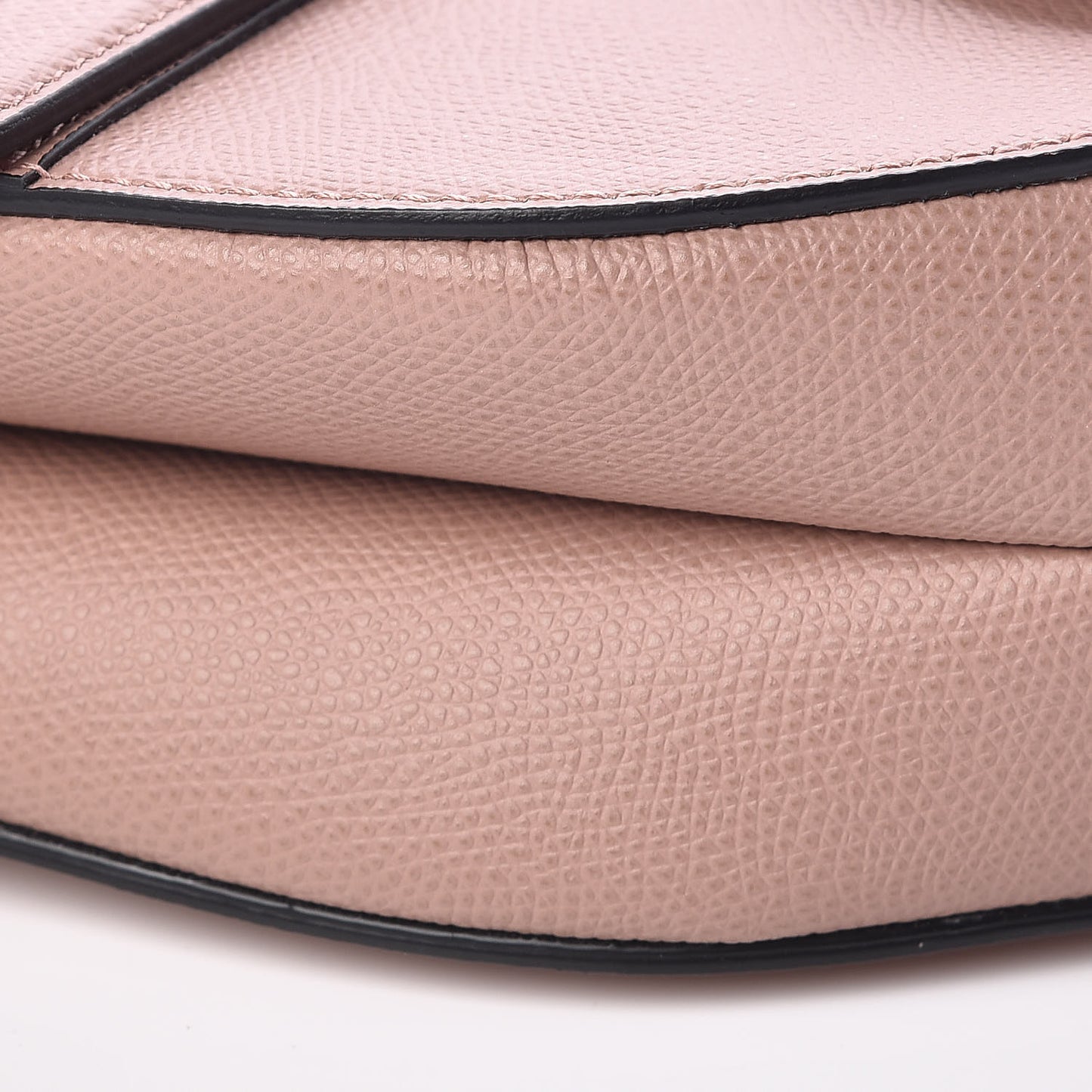 Grained Calfskin Saddle Bag Pink