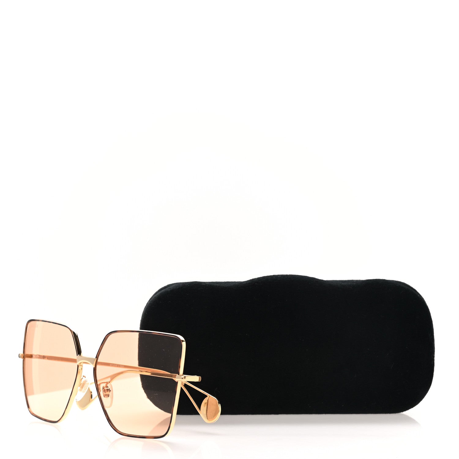 Gucci Square Frame GG0436S Sunglasses Gold 8 of 8