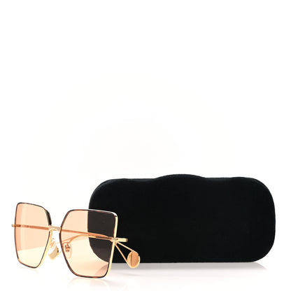 Gucci Square Frame GG0436S Sunglasses Gold 8 of 8