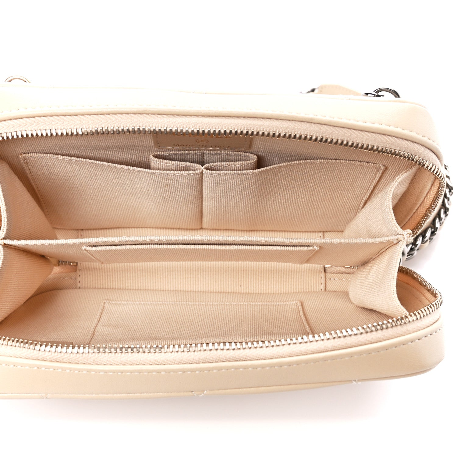 Chanel Lambskin Quilted Chanel 19 Clutch With Chain Beige 5 of 11