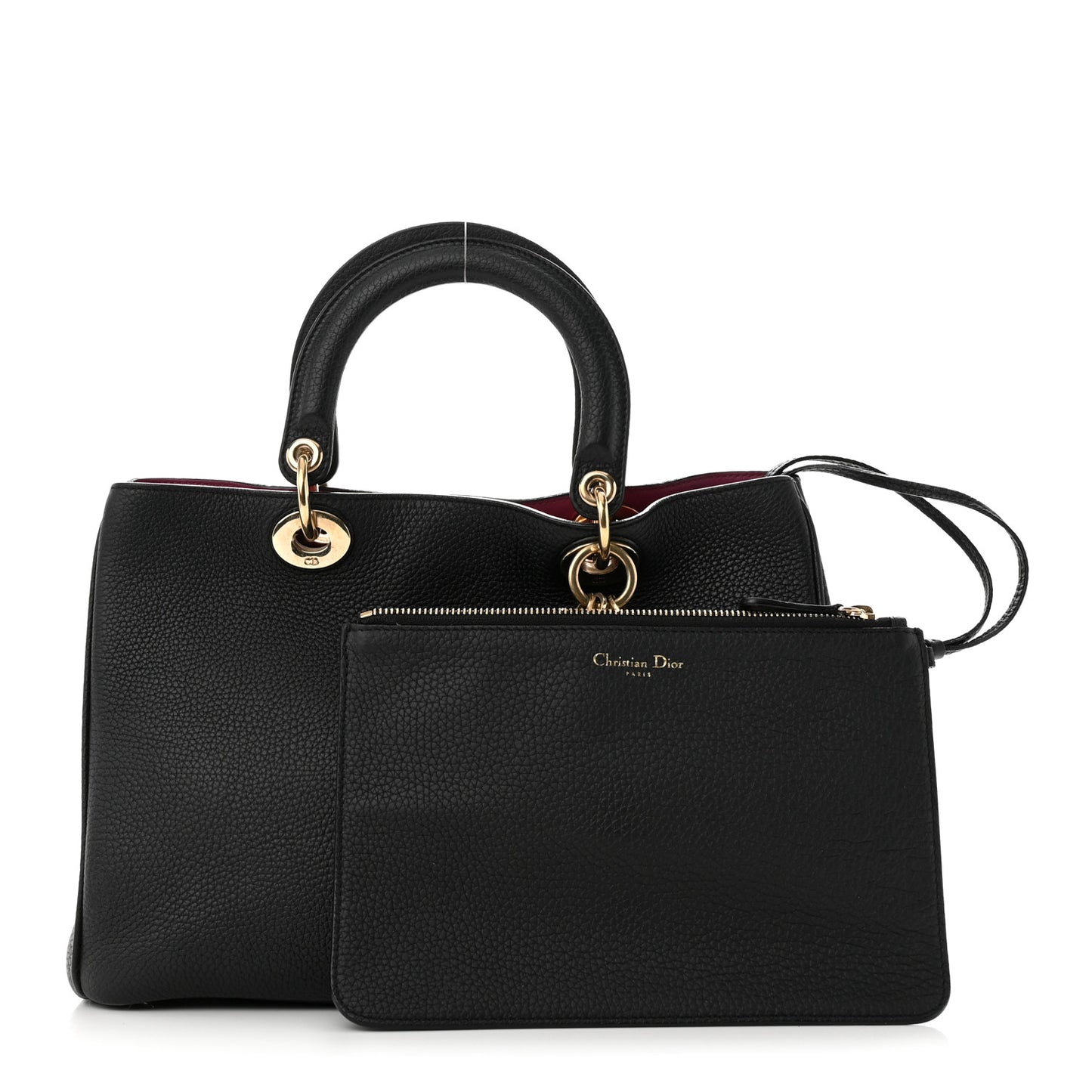 Bullcalf Medium Diorissimo Tote Black Rose Indien
