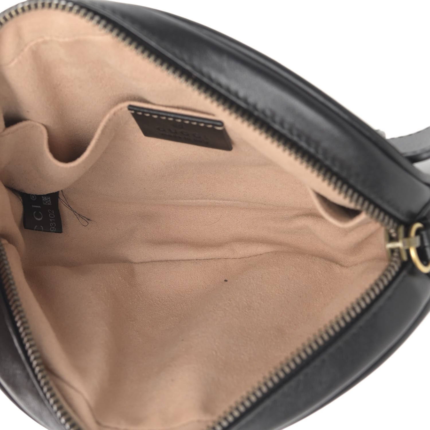 Gucci Calfskin Matelasse GG Marmont Belt Bag 85 34 Black 5 of 13