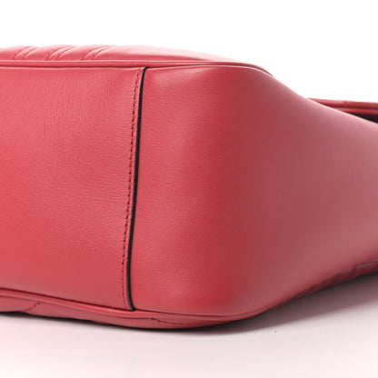 Gucci Calfskin Matelasse Large GG Marmont Shoulder Bag Hibiscus Red 9 of 11