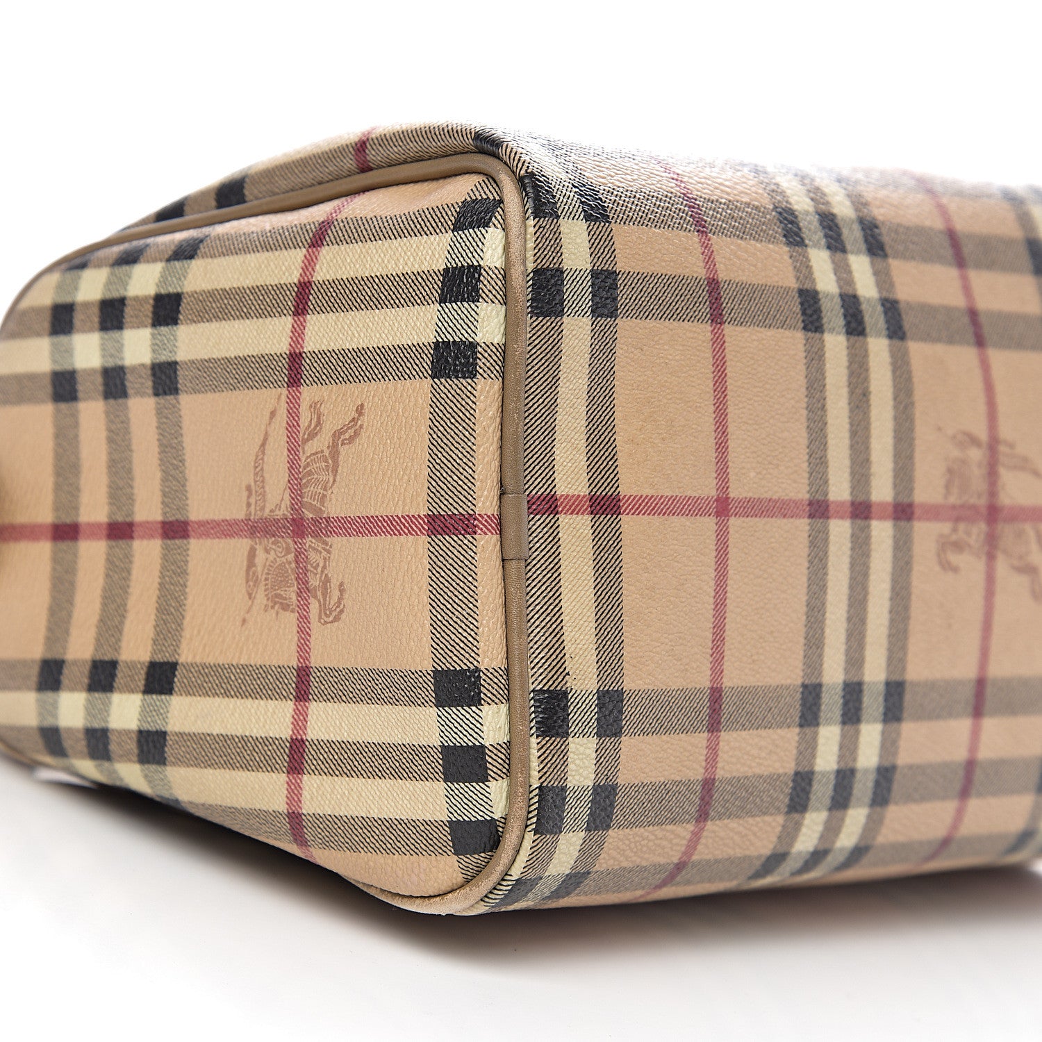 Burberry Haymarket Check Small Chester Bowling Bag Beige 15 of 16