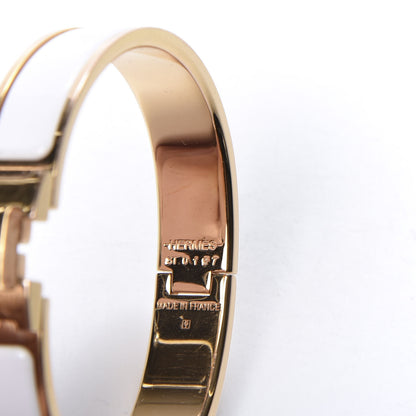 Hermes Enamel Narrow Clic Clac H Bracelet PM White 3 of 4