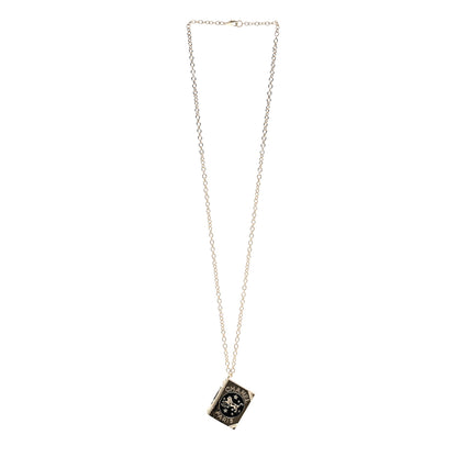 Chanel Metal CC Lion Book Locket Necklace Gold 3 of 6