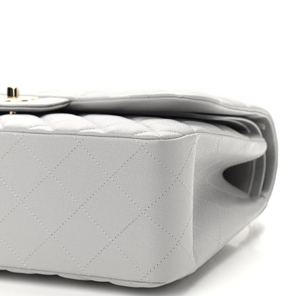 Chanel Caviar Quilted Jumbo Double Flap Grey 9 of 9
