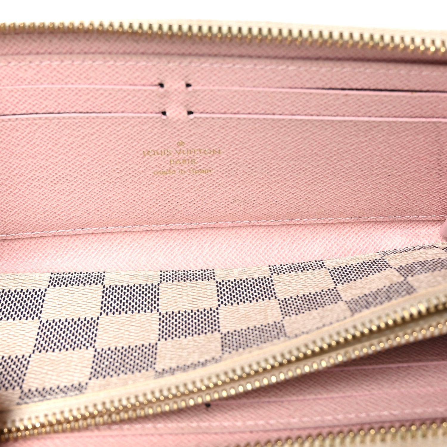 Louis Vuitton Damier Azur Clemence Wallet Rose Ballerine 5 of 11