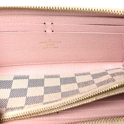 Louis Vuitton Damier Azur Clemence Wallet Rose Ballerine 5 of 11