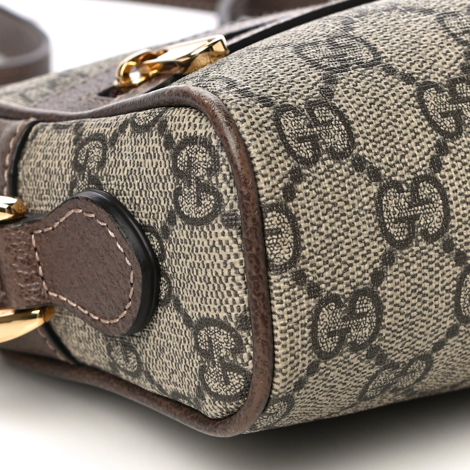 Gucci GG Supreme Monogram Web Mini Ophidia Shoulder Bag Brown 5 of 12