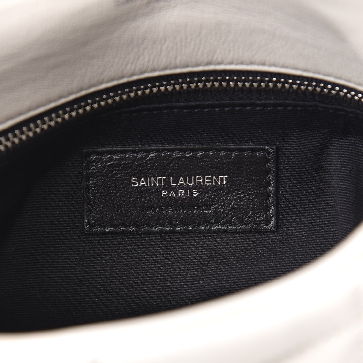 Saint Laurent Lambskin Quilted Toy Loulou Puffer Monogram Chain Satchel Blanc Vintage 7 of 12