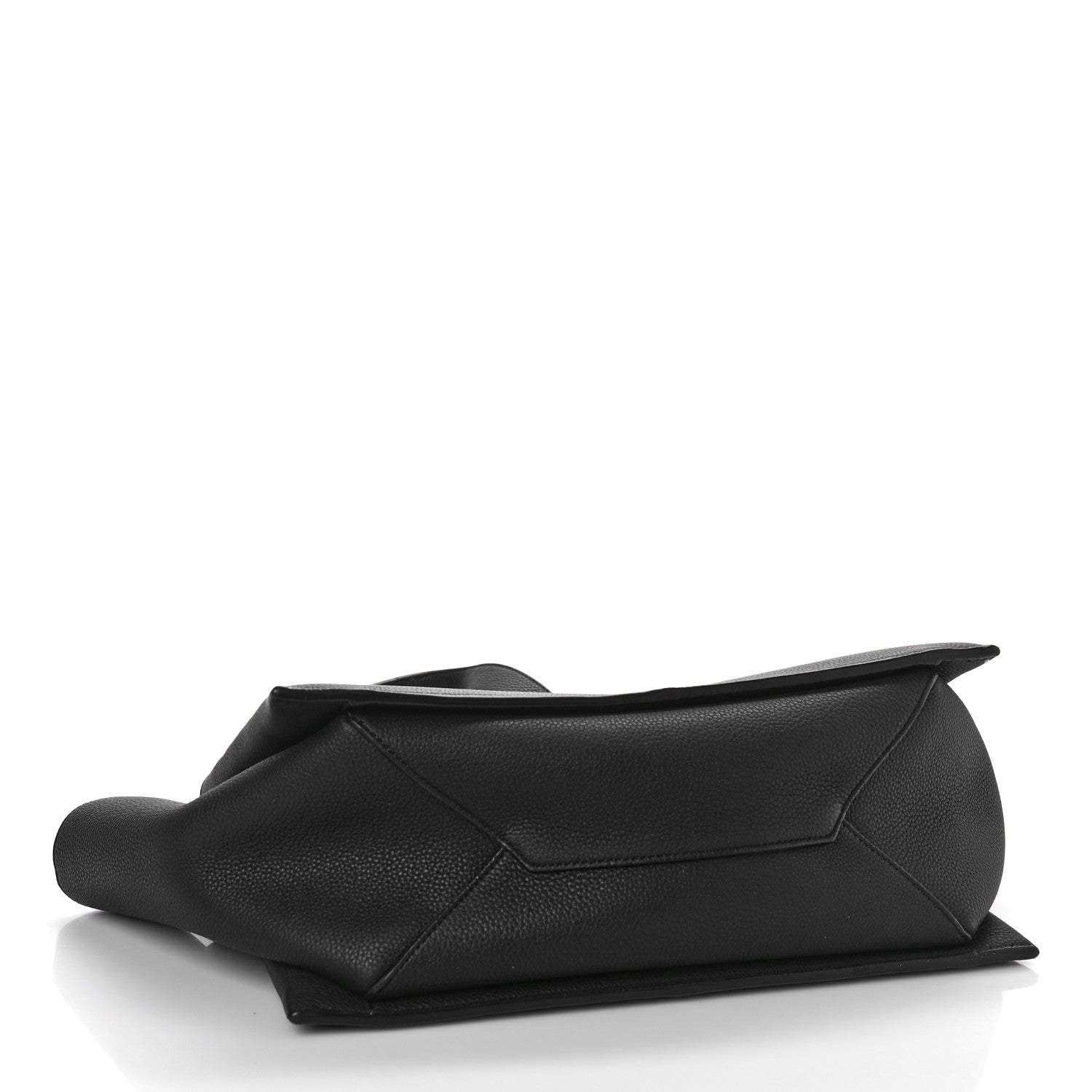 Celine Baby Grained Calfskin Medium Tri-Fold Bag Black 4 of 9