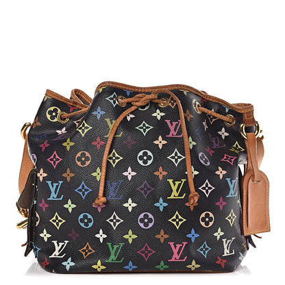 Louis Vuitton Monogram Multicolor Petit Noe Black 1 of 14