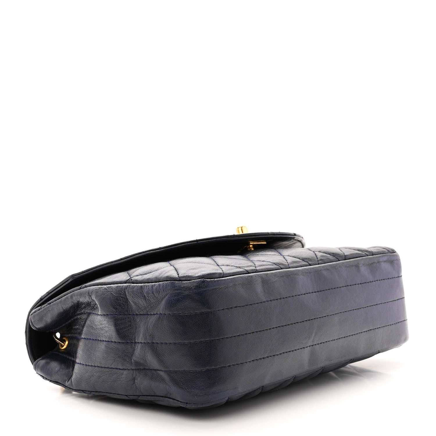Chanel Lambskin Quilted Round Flap Navy 4 of 12
