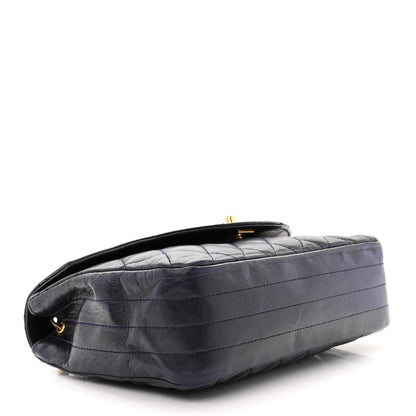 Chanel Lambskin Quilted Round Flap Navy 4 of 12