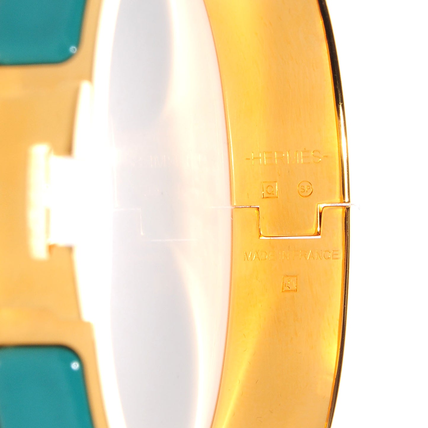 Enamel Narrow Clic Clac H Bracelet PM Bleu Indien