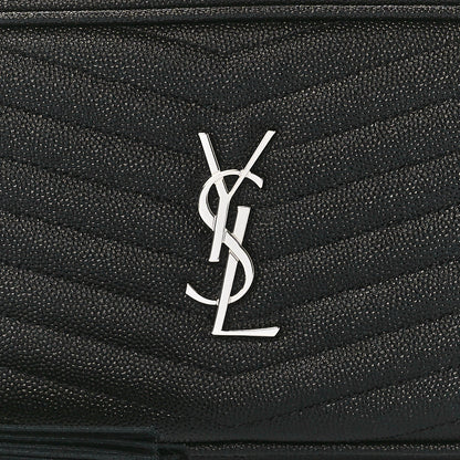 Saint Laurent Grain De Poudre Matelasse Monogram Mini Lou Camera Bag Black 8 of 12