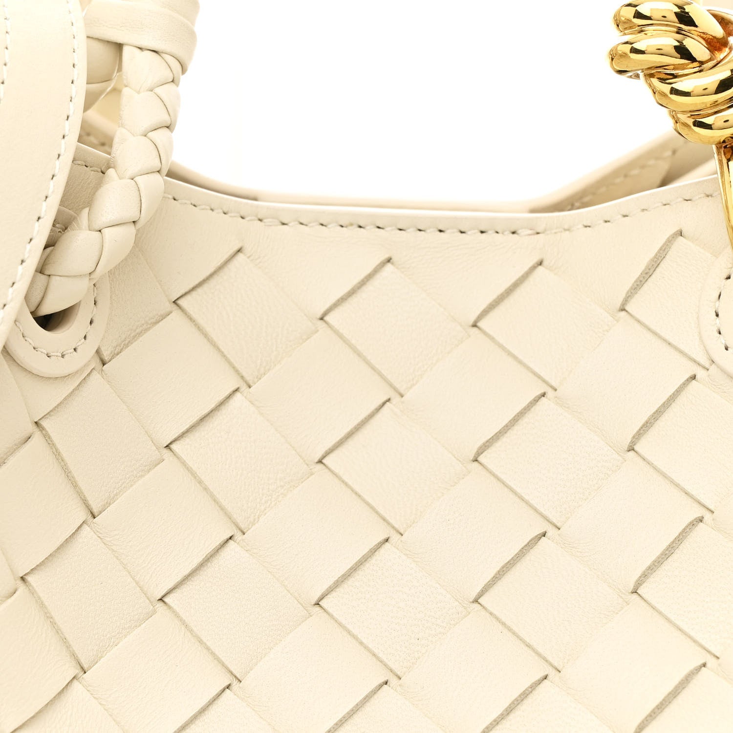 Bottega Veneta Nappa Intrecciato Small Parachute Shoulder Bag Sea Salt 7 of 10