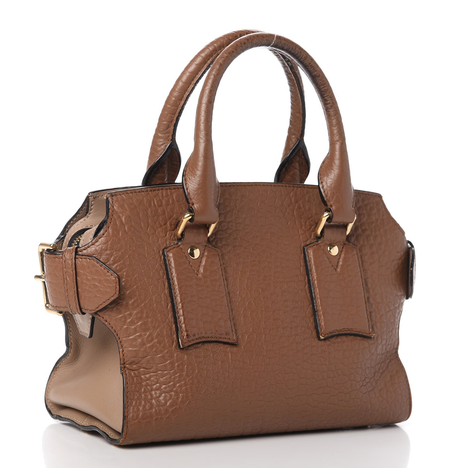 Burberry Signature Grain Small Clifton Bag Sepia Brown Honey 3 of 11