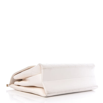 Chanel Lambskin Quilted Coco Luxe Top Handle Flap White 4 of 18
