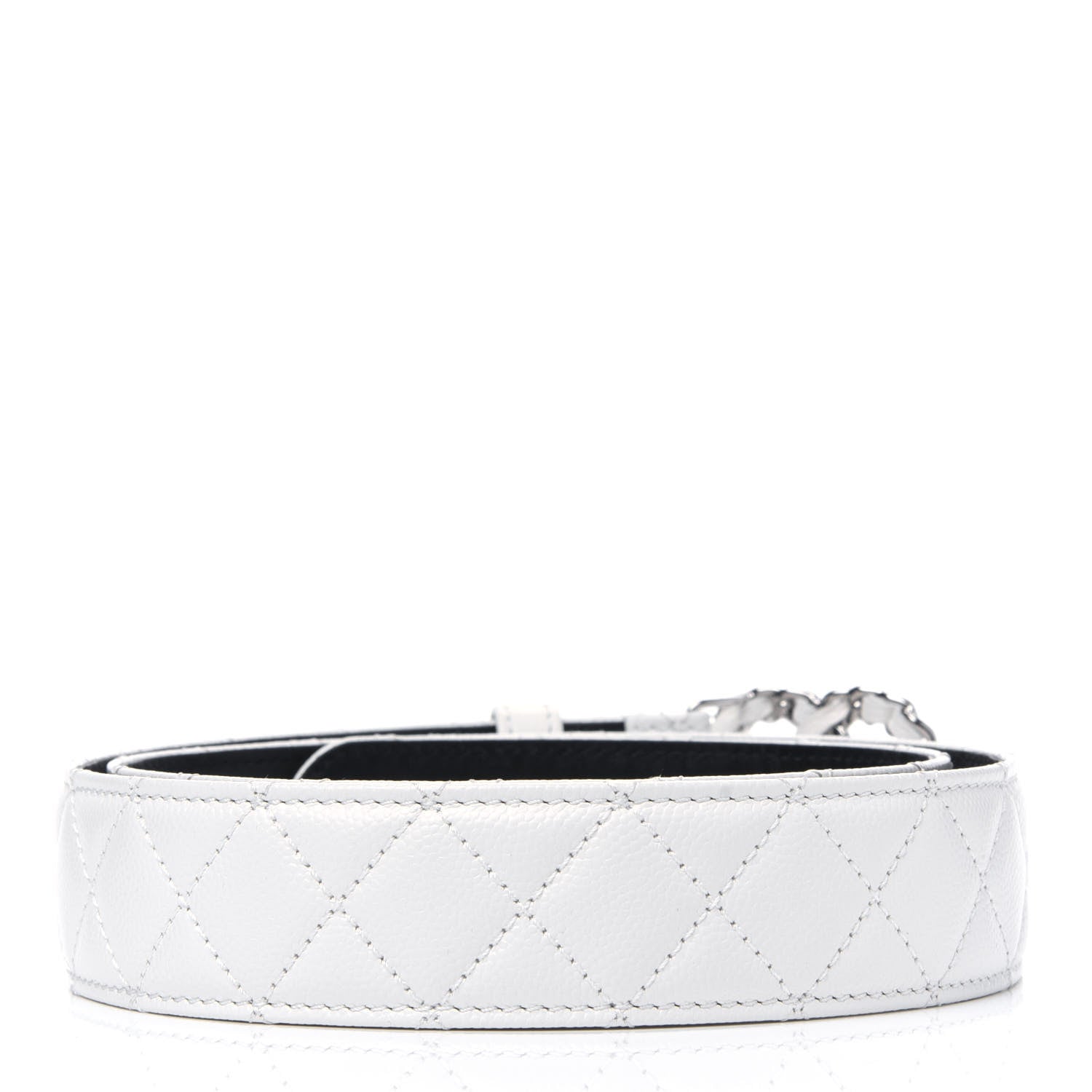 Chanel Caviar Quilted CC Chain Belt 85 34 White 2 of 6