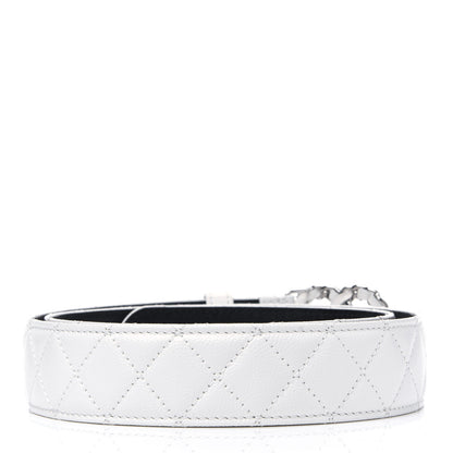 Chanel Caviar Quilted CC Chain Belt 85 34 White 2 of 6